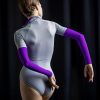 Justaucorps Zippé Zidans Manches Raglan Gris – Image 2