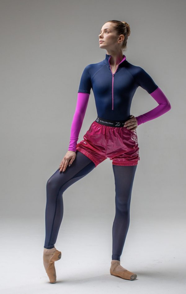 Justaucorps Zippé Zidans Manches Raglan Sapphire