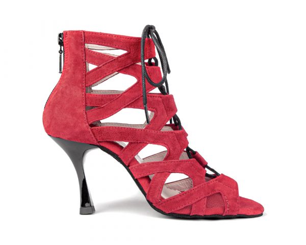 Chaussures de Cabaret PortDance Nubuck Rouge