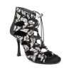 Chaussures de Cabaret PortDance Serpent Blanc Noir – Image 2