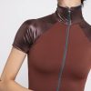 Justaucorps Zidans Zippé Manches Courtes Terracota – Image 4