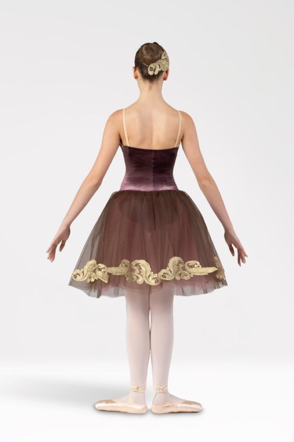 Tutu de scène marron et or