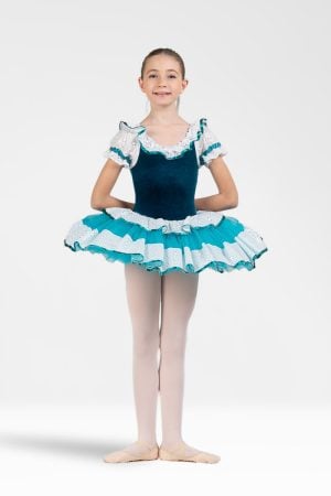 Tutu de danse pour fillette vert turquoise