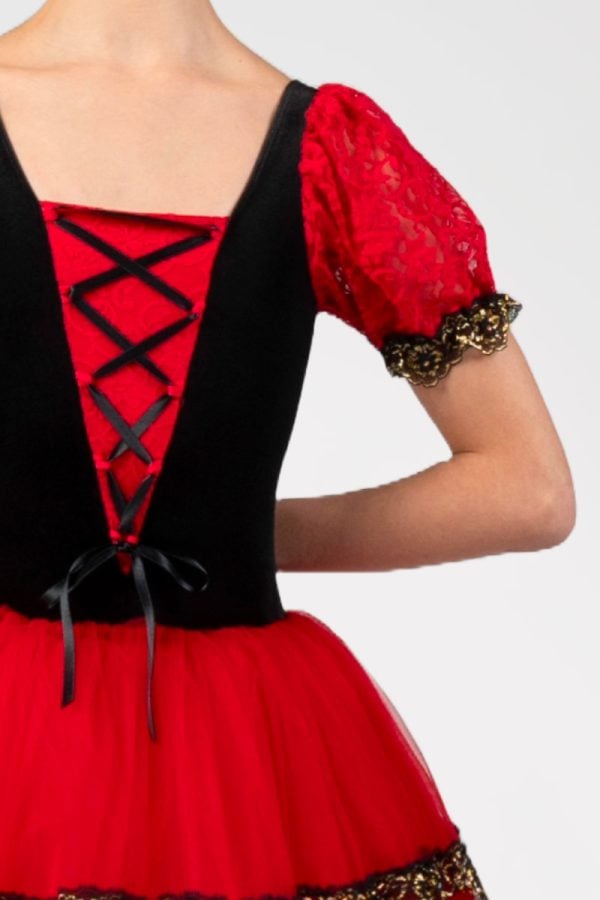 Tutu de spectacle rouge et noir