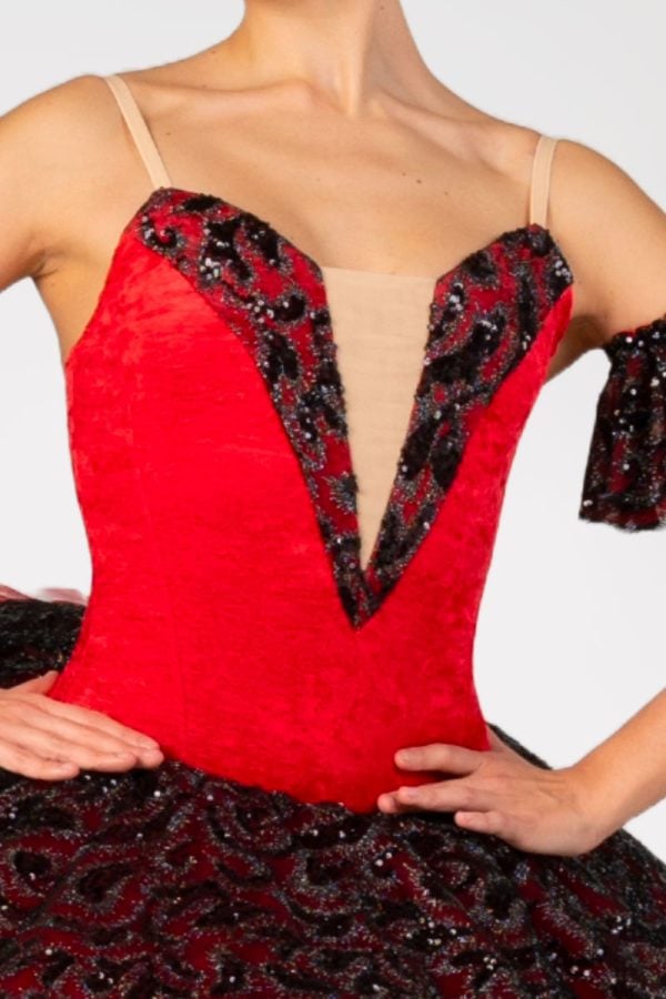 Tutu de galas Kitri rouge et noir