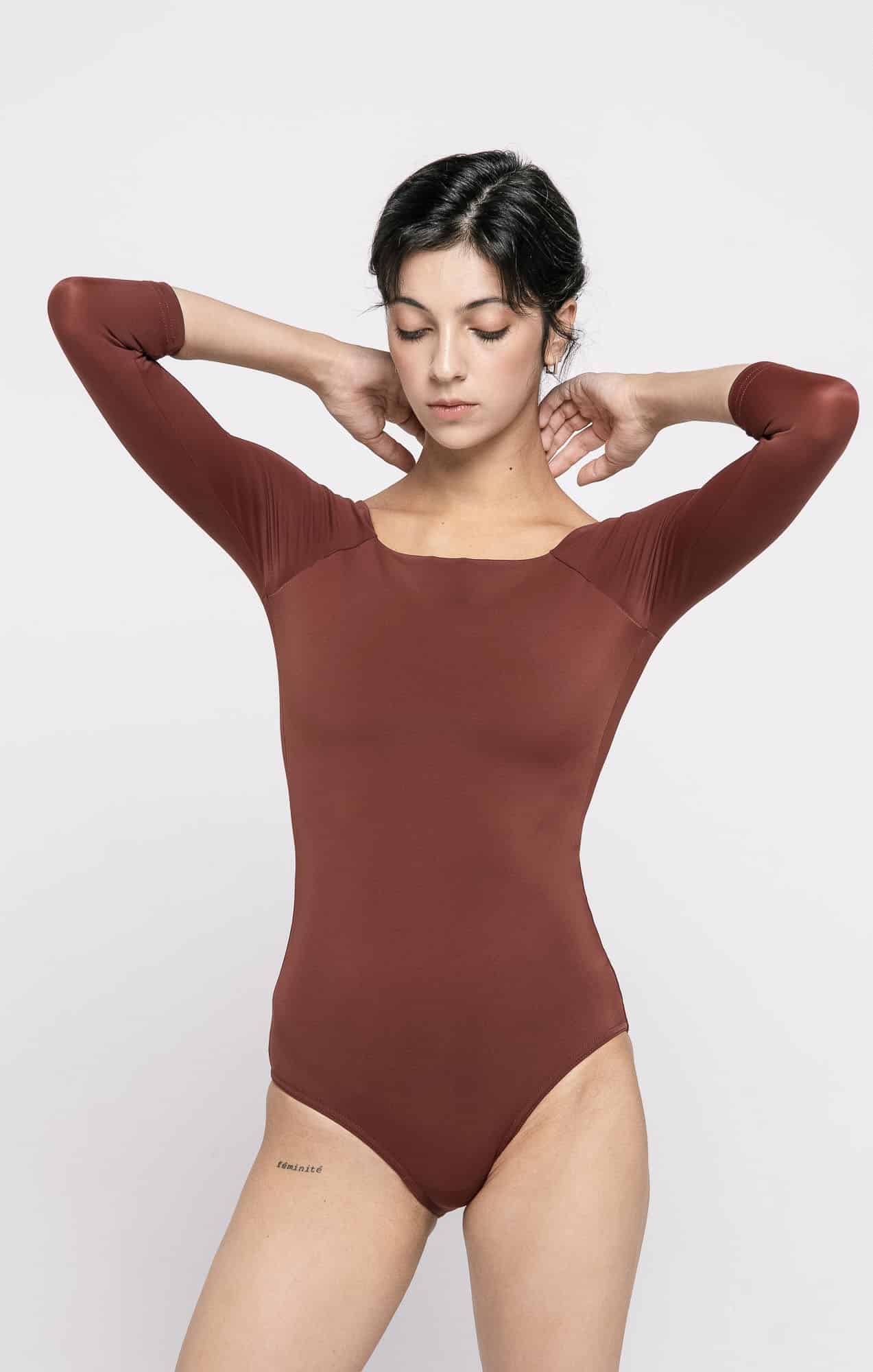 Leotard Zidans Dolce Carlotta Brown