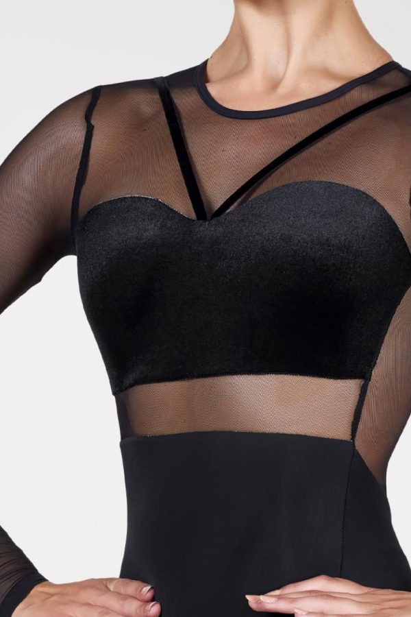 Justaucorps de cabaret noir Harmony Danza