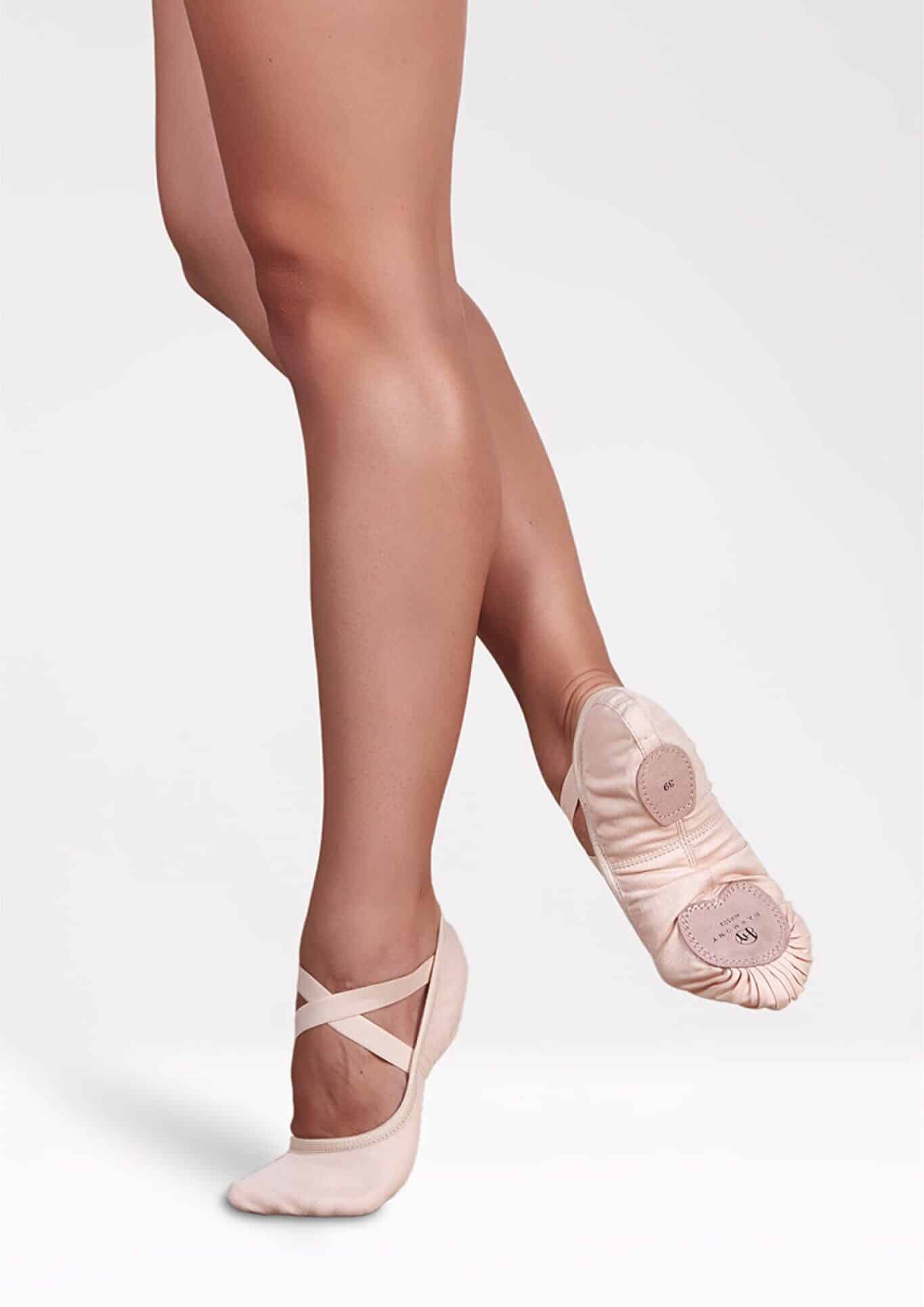 Chaussons de danse bi semelle rose ballet