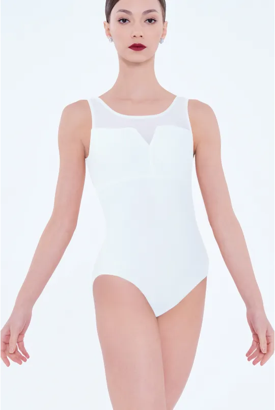 Justaucorps à bretelles larges Wear Moi Alva Blanc